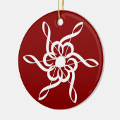 Red Treble Clef Snowflake Musical Ornament (Links)