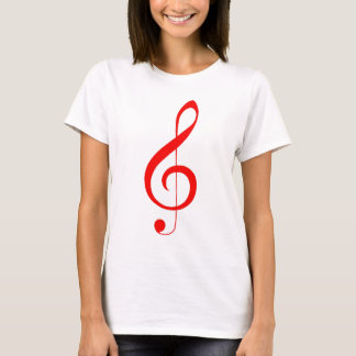 Red Treble Clef T-shirt
