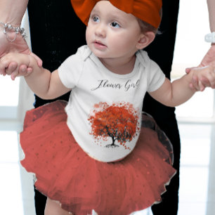 Red Tree Bloemenmeisje Trouwfeest T-shirts