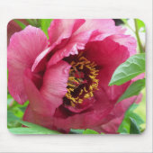 Red Tree Peony Bloom Floral Muismat (Voorkant)