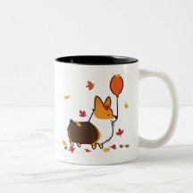Red Tri-Color Corgi Autumn Mok | CorgiDingen