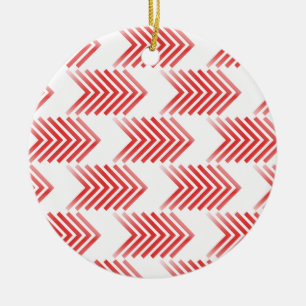 Red Tribal Arrow-patroon Keramisch Ornament