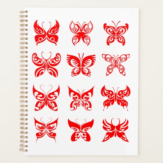 Red Tribal Butterfly Ornamental (Devant)