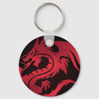 Red Tribal Dragon Sleutelhanger