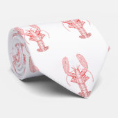 Red Tribal Lobster Stropdas (Opgerold)