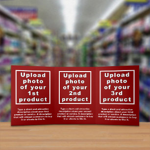 Red Trifold Kaart voor zakelijke producten
