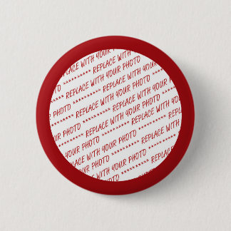 Red Trimmed-fotosjabloon Ronde Button 5,7 Cm