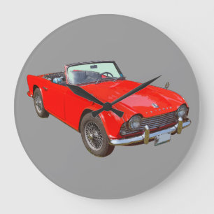 Red Triumph Tr4 Convertible Sportauto Grote Klok