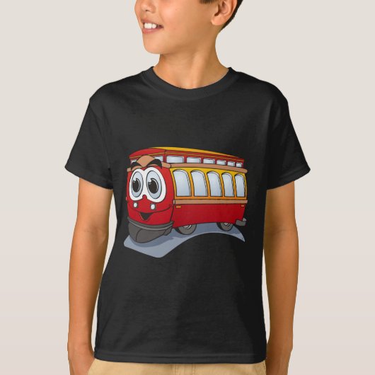 Red Trolley Cartoon T-shirt (Voorkant)