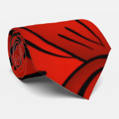 Red Tropical Hawaiian Hibiscus Flower design Stropdas (Opgerold)