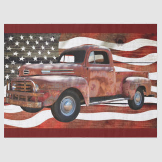  Red Truck Amerikaanse vlag Tissuepapier