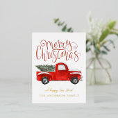  Red Truck Briefkaart (Staand Voorkant)