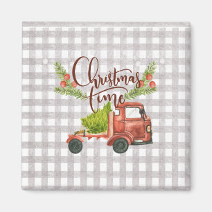 Red Truck Buffalo: kerstmagneet Magneet