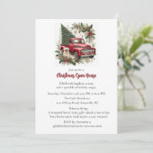 Red Truck Christmas Open House Invitation (Debout devant)