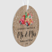 Red Truck | Eerste Kerstdag Ornament (voorkant)