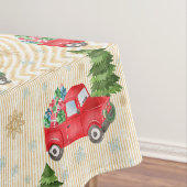Red Truck en kerstboomtablet Tafelkleed (Voorbeeld)