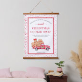 Red Truck Gingerbrood Cookie Swap Banner Hangend Wandkleed (Slaapkamer)