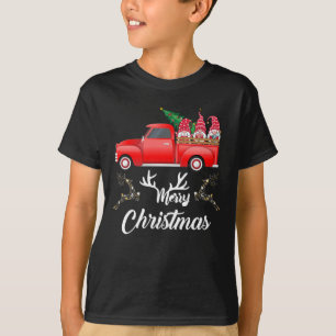 Red Truck Gnomes kerstShirt - Merry Christma T-shirt
