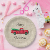  Red Truck Kerstboom Melamine Bord (Feest)