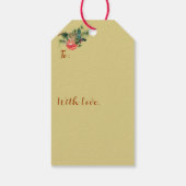 Red Truck Kerstboom Snow Flakes Cadeaulabel (Achterkant)