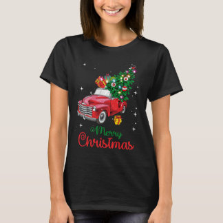 Red Truck-kerstboom T-shirt