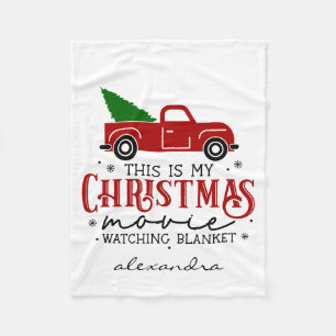 Red Truck Kerstfilm die Blanket naam bekijkt Fleece Deken