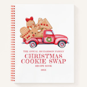 Red Truck Kerstkoekje Swap Recipbook Notitieboek