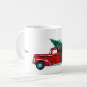 Red Truck Kerstmis Mok (Voorkant links)