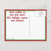 Red Truck Kerstversiering (4) Feestdagenkaart (Achterkant)