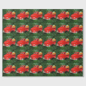 Red Truck kerstversiering Cadeaupapier (Vlak)