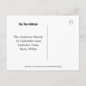 Red Truck Labradors Nouveau Faire-part d'adresse (Dos)