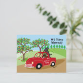 Red Truck Labradors Nouveau Faire-part d'adresse (Debout devant)