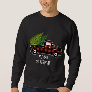 Red Truck met kerstboom cadeaus Merry Trui