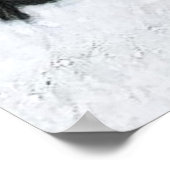  Red Truck met kerstboomtekening Poster (Hoek)