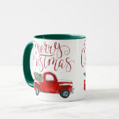  Red Truck Mok voor kerstmis (Voorkant links)