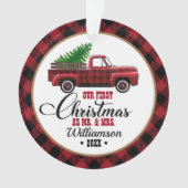  Red Truck Ons eerste kerstfeest Ornament (voorkant)