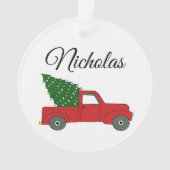 "Red Truck" op maat  Ornament (voorkant)