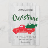 Red Truck — persoonlijke kerstkaart (Voorkant / Achterkant)