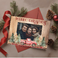 Red  Truck Rustic Country