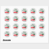 Red  Truck Rustic Kerst sticker (Vel)