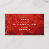 Red Truck  Rustic Old Texture Visitekaartje (Achterkant)