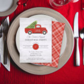  Red Truck & Tree Pset Kerstparty IV Kaart