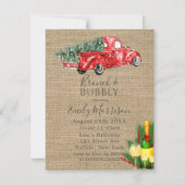 Red Truck Wine Brunch & Bubble Inviting Kaart (Voorkant)