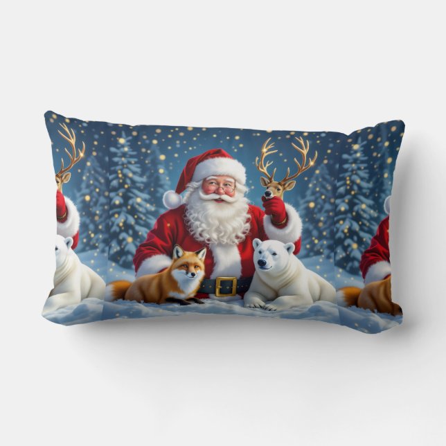 Red Truck with Tree Christmas Throw Pillow Kussen (Achterkant)
