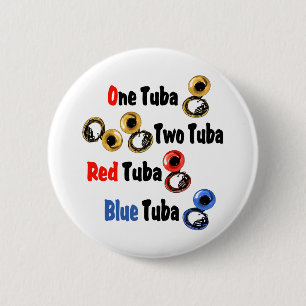 Red Tuba Blue Tuba Ronde Button 5,7 Cm