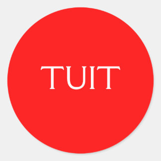 Red TUIT Ronde Sticker