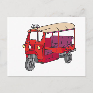 Red Tuktuk Briefkaart