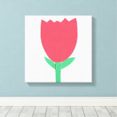 Red Tulip Art Canvas Afdruk (Insitu (Houten vloer))