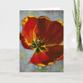 Red Tulip Blank Salutation et Carte pour notes (Devant)