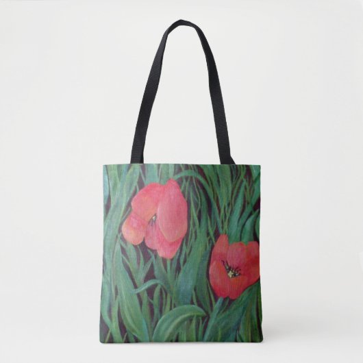 Red Tulip Canvas tas (Voorkant)
